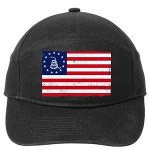 Betsy Ross Don't Tread On Me Flag 7-Panel Snapback Hat