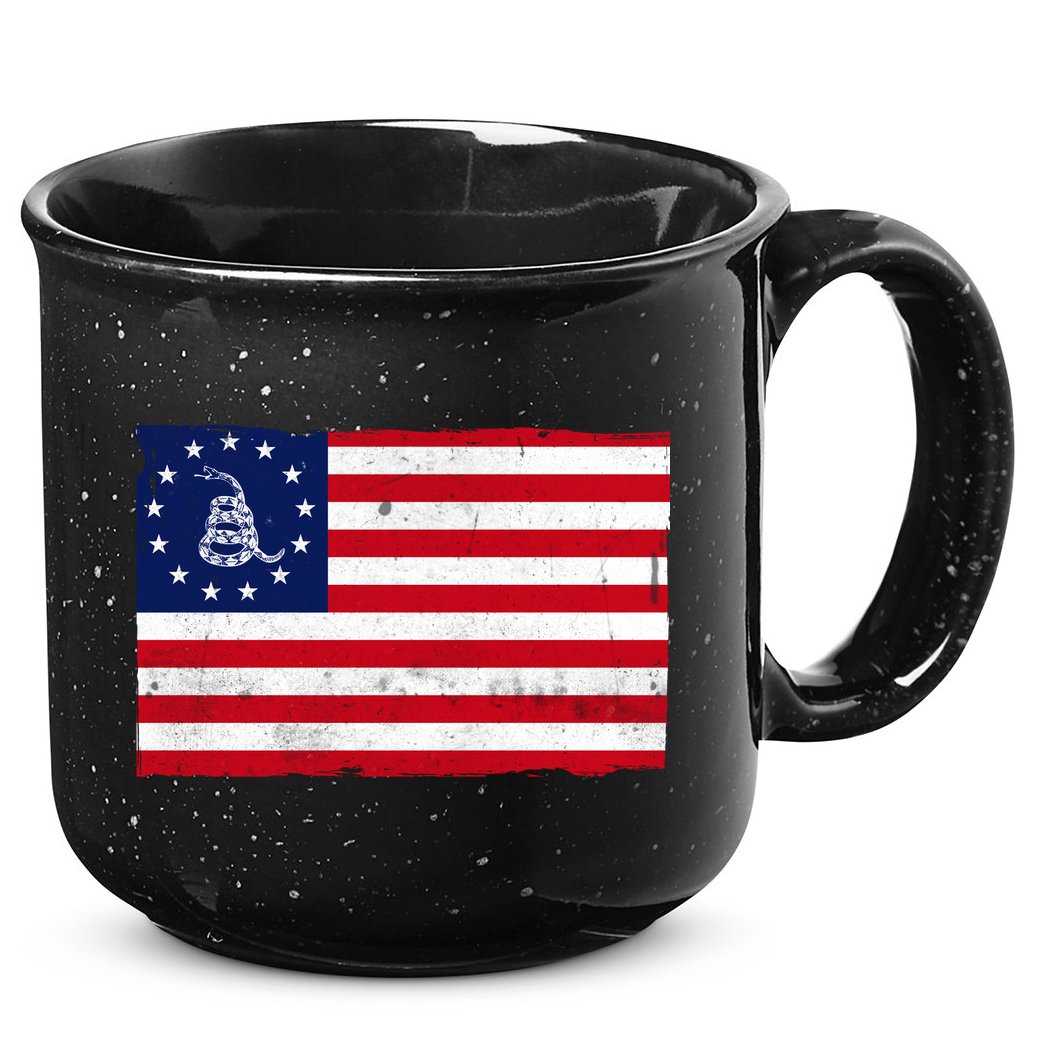 Betsy Ross Don't Tread On Me Flag 15oz Campfire Ceramic Mug