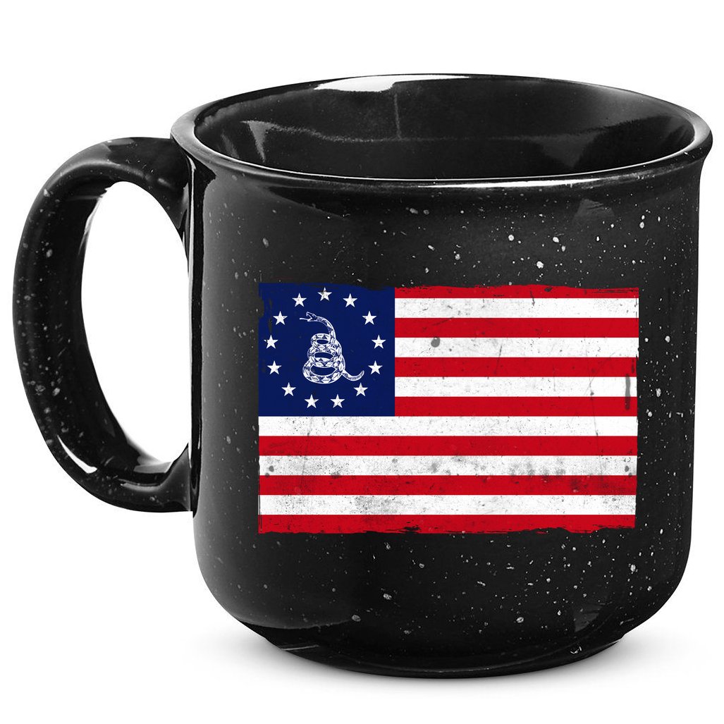 Betsy Ross Don't Tread On Me Flag 15oz Campfire Ceramic Mug