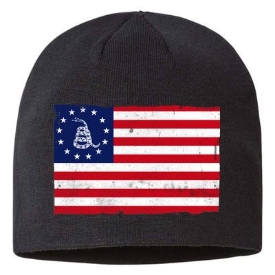 Betsy Ross Don't Tread On Me Flag Sustainable Beanie