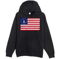Betsy Ross Don't Tread On Me Flag Premium Pullover Hoodie