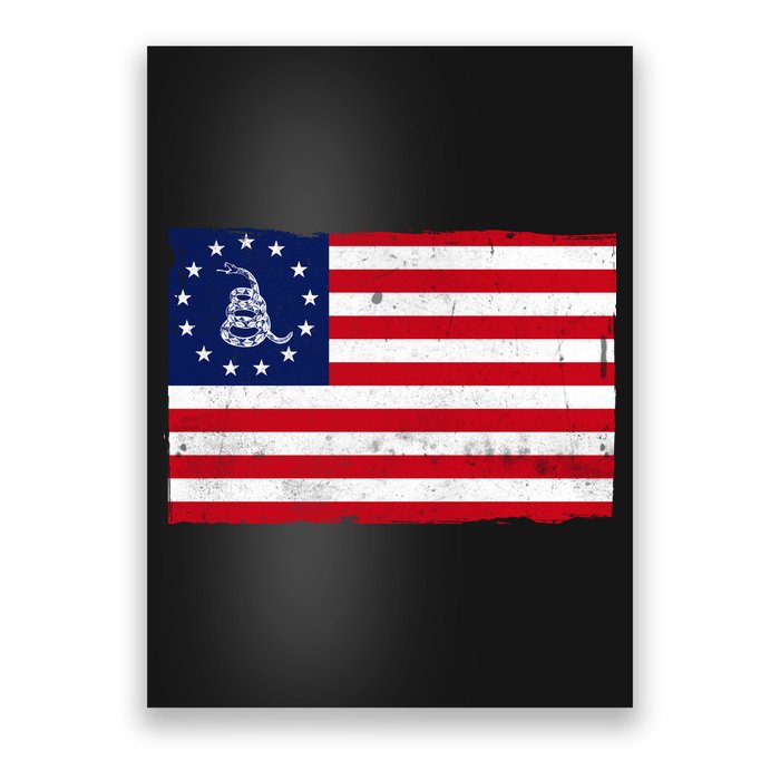 Betsy Ross Don't Tread On Me Flag Poster