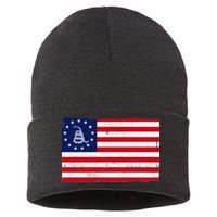 Betsy Ross Don't Tread On Me Flag Sustainable Knit Beanie