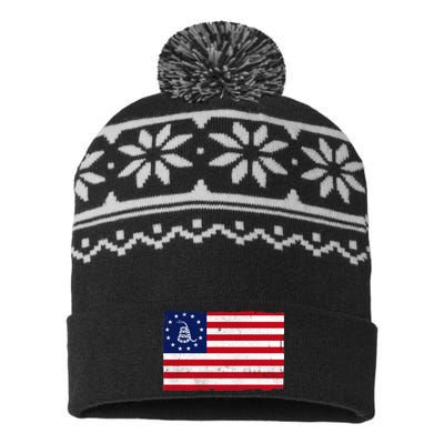 Betsy Ross Don't Tread On Me Flag USA-Made Snowflake Beanie