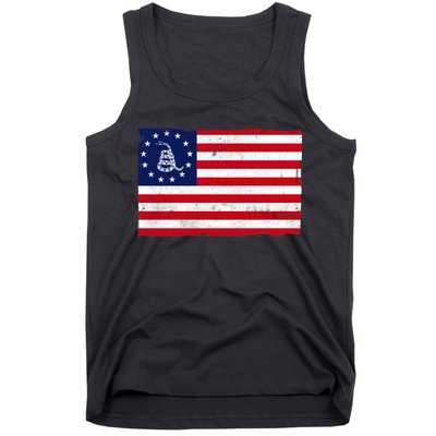 Betsy Ross Don't Tread On Me Flag Tank Top