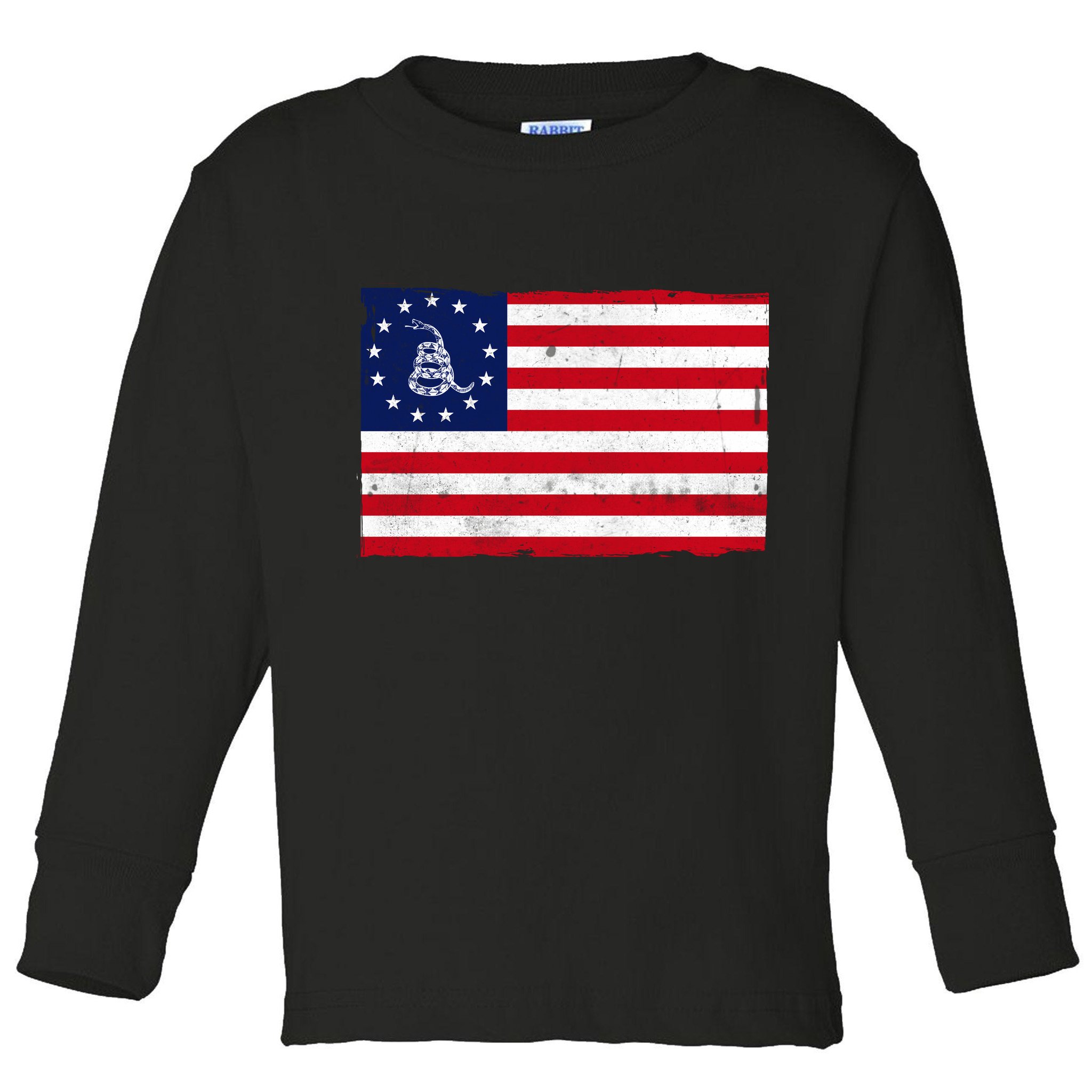Betsy Ross Don't Tread On Me Flag Toddler Long Sleeve Shirt
