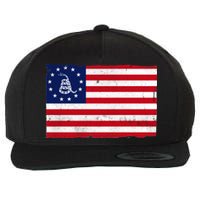 Betsy Ross Don't Tread On Me Flag Wool Snapback Cap