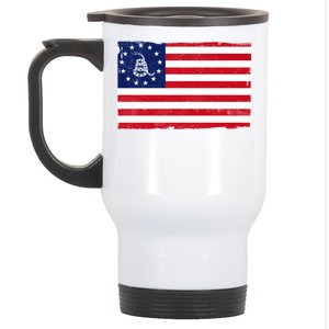 Betsy Ross Don't Tread On Me Flag Stainless Steel Travel Mug