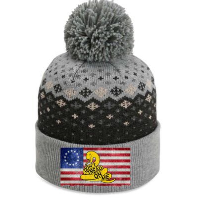 Betsy Ross Don't Trend On Me Snake The Baniff Cuffed Pom Beanie