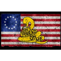 Betsy Ross Don't Trend On Me Snake Bumper Sticker