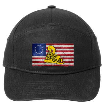Betsy Ross Don't Trend On Me Snake 7-Panel Snapback Hat