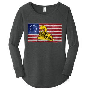 Betsy Ross Don't Trend On Me Snake Women's Perfect Tri Tunic Long Sleeve Shirt