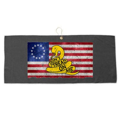 Betsy Ross Don't Trend On Me Snake Large Microfiber Waffle Golf Towel