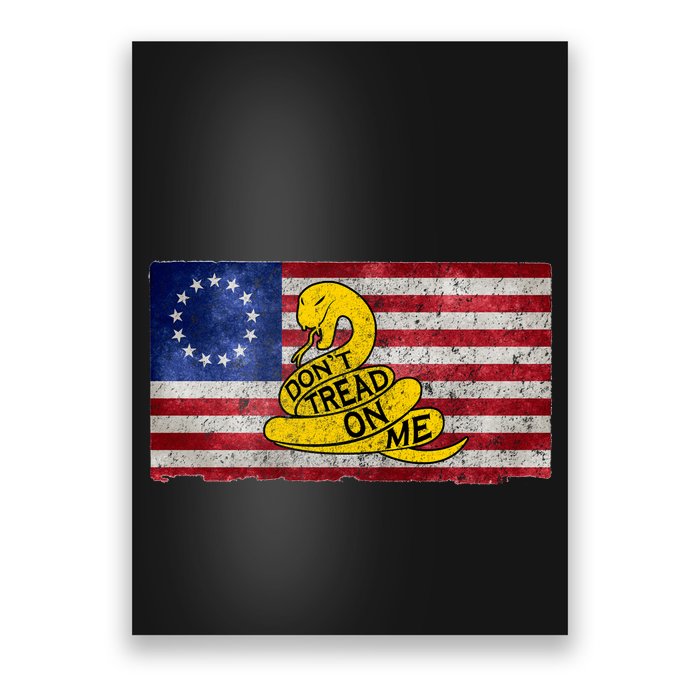 Betsy Ross Don't Trend On Me Snake Poster