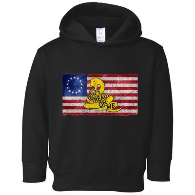 Betsy Ross Don't Trend On Me Snake Toddler Hoodie