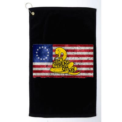 Betsy Ross Don't Trend On Me Snake Platinum Collection Golf Towel