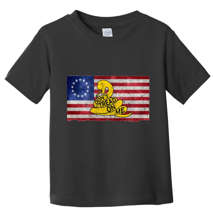 Betsy Ross Don't Trend On Me Snake Toddler T-Shirt
