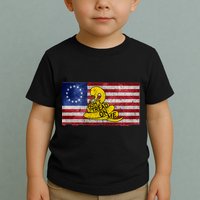 Betsy Ross Don't Trend On Me Snake Toddler T-Shirt