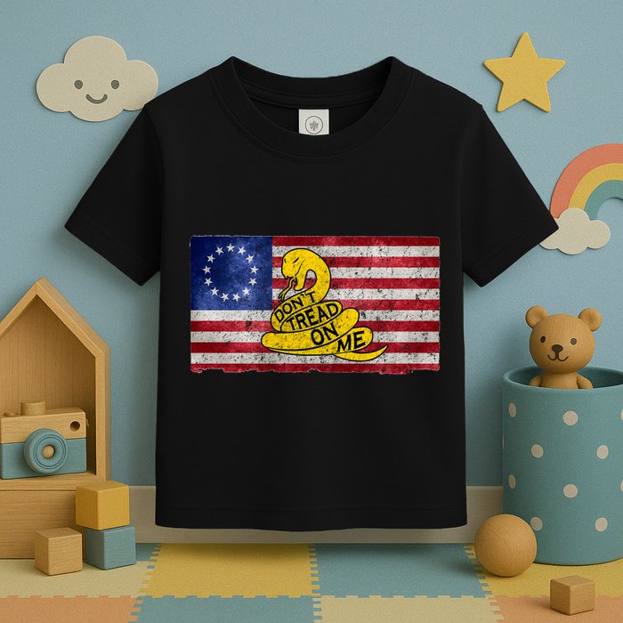 Betsy Ross Don't Trend On Me Snake Toddler T-Shirt