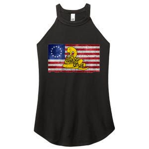 Betsy Ross Don't Trend On Me Snake Women's Perfect Tri Rocker Tank