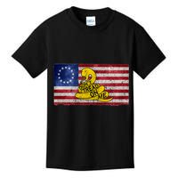 Betsy Ross Don't Trend On Me Snake Kids T-Shirt