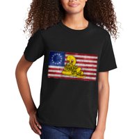 Betsy Ross Don't Trend On Me Snake Kids T-Shirt