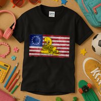 Betsy Ross Don't Trend On Me Snake Kids T-Shirt