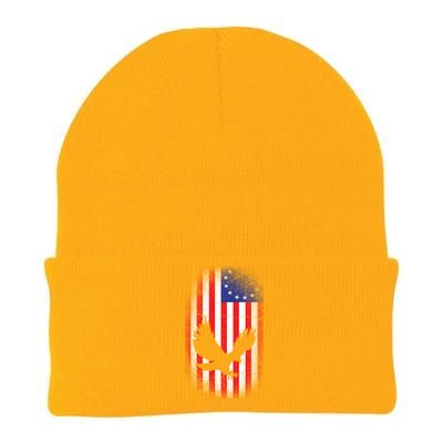 Betsy Ross Flag 13 Colonies Bald Eagle Knit Cap Winter Beanie