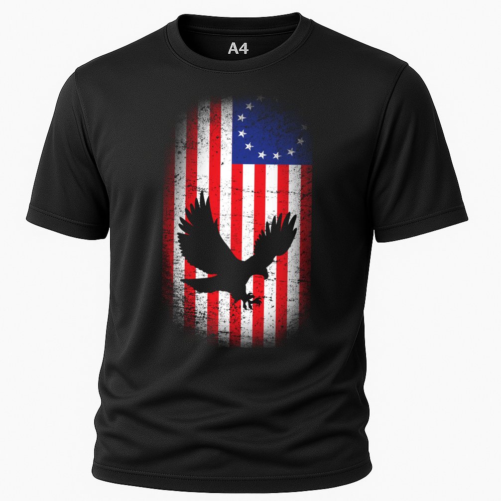 Betsy Ross Flag 13 Colonies Bald Eagle Performance Shirt