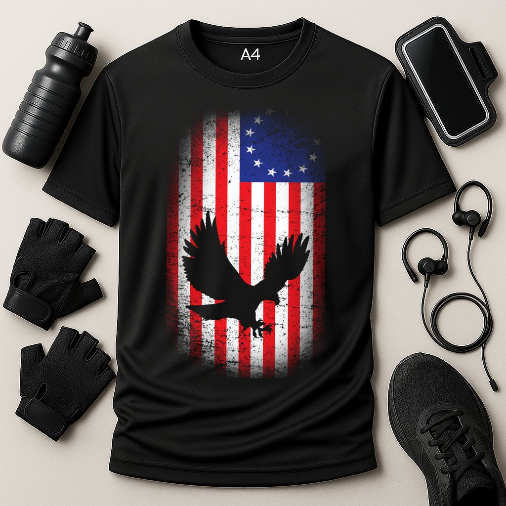 Betsy Ross Flag 13 Colonies Bald Eagle Performance Shirt