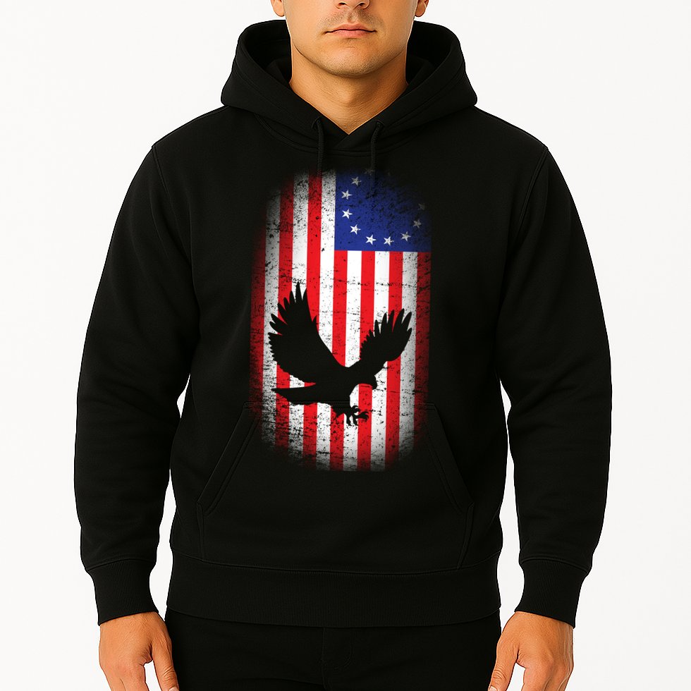 Betsy Ross Flag 13 Colonies Bald Eagle Hoodie