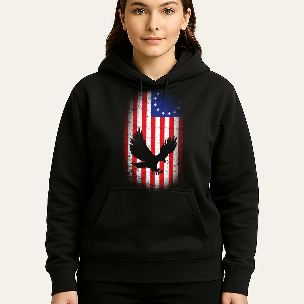 Betsy Ross Flag 13 Colonies Bald Eagle Hoodie