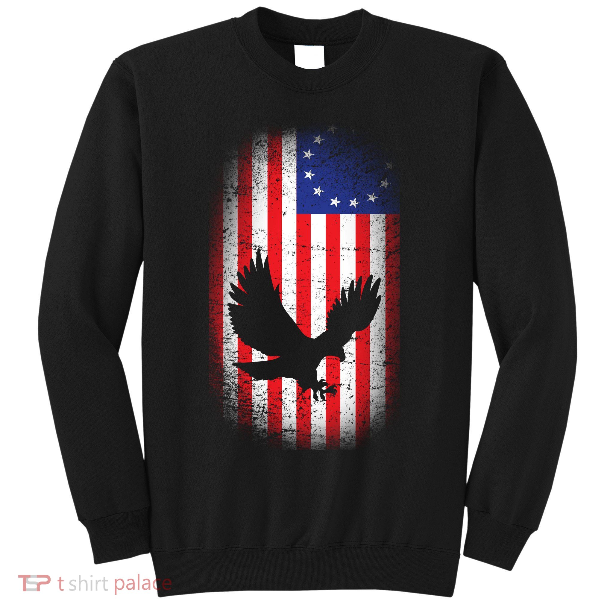 Betsy Ross Flag 13 Colonies Bald Eagle Sweatshirt