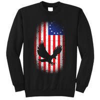 Betsy Ross Flag 13 Colonies Bald Eagle Sweatshirt