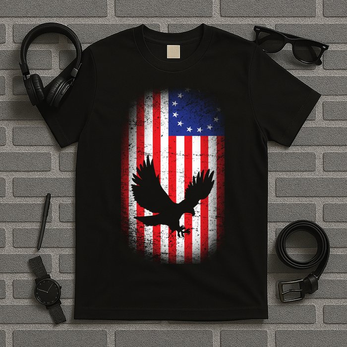 Betsy Ross Flag 13 Colonies Bald Eagle T-Shirt