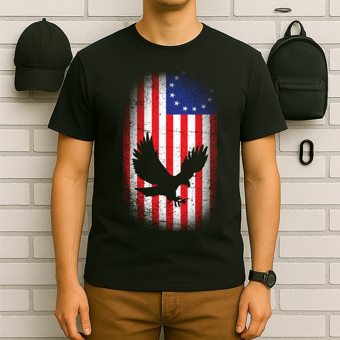 Betsy Ross Flag 13 Colonies Bald Eagle T-Shirt
