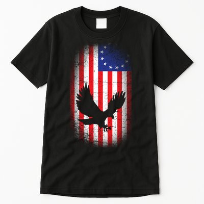Betsy Ross Flag 13 Colonies Bald Eagle Tall T-Shirt