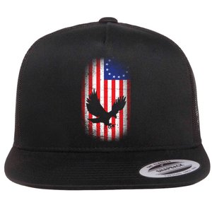 Betsy Ross Flag 13 Colonies Bald Eagle Flat Bill Trucker Hat