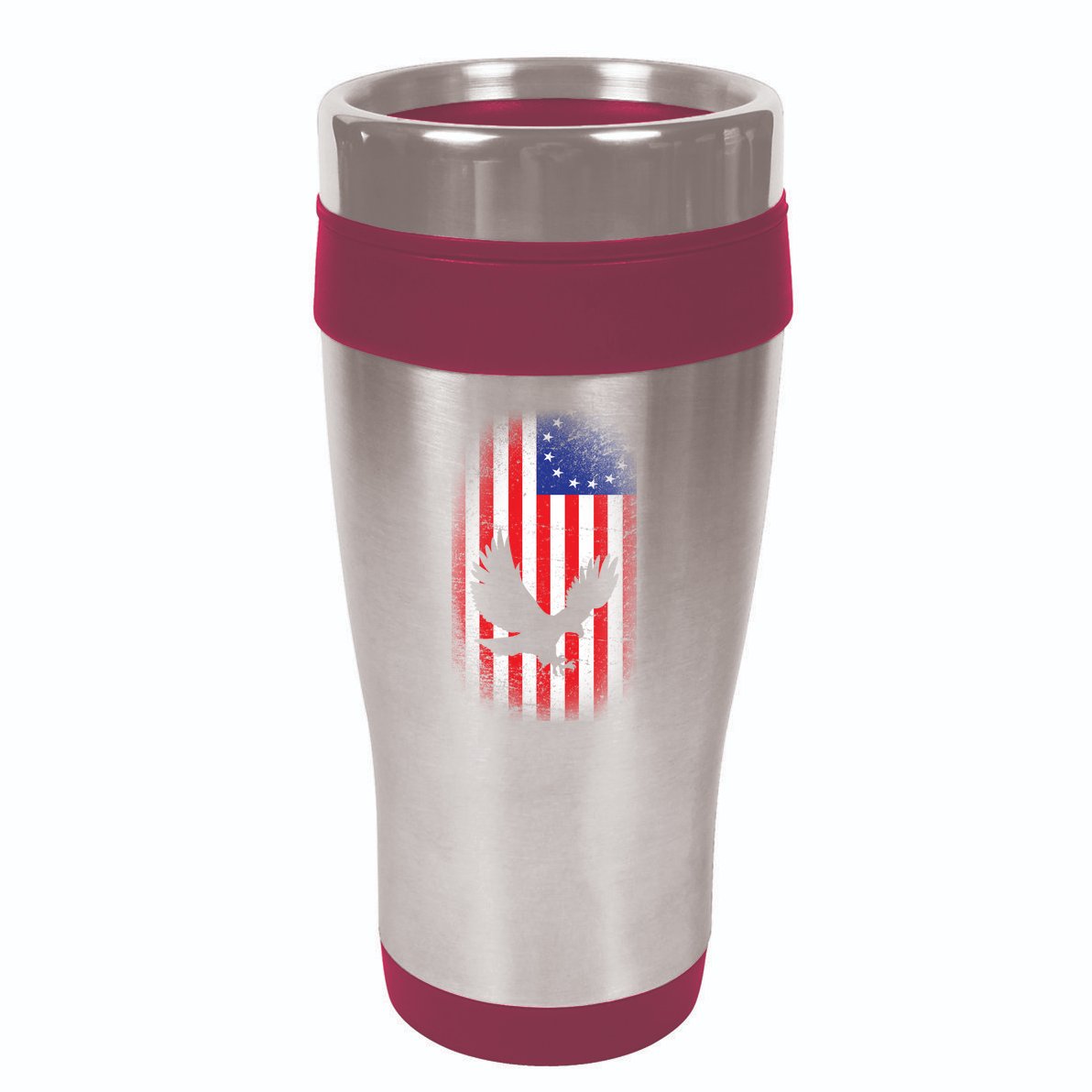 Betsy Ross Flag 13 Colonies Bald Eagle 16oz Travel Tumbler