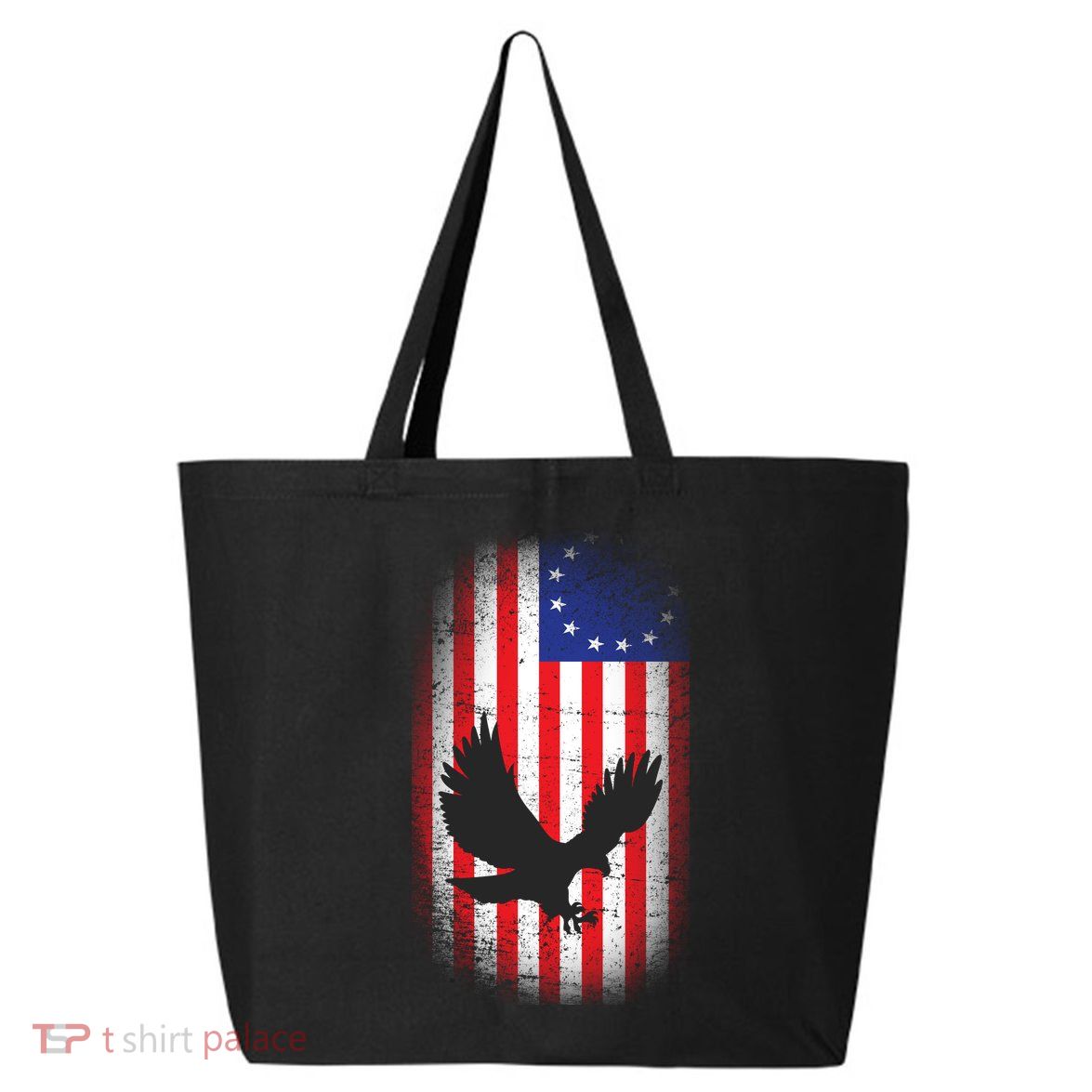 Betsy Ross Flag 13 Colonies Bald Eagle 25L Jumbo Tote