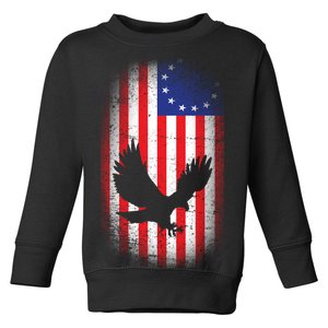 Betsy Ross Flag 13 Colonies Bald Eagle Toddler Sweatshirt