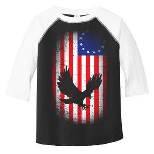 Betsy Ross Flag 13 Colonies Bald Eagle Toddler Fine Jersey T-Shirt