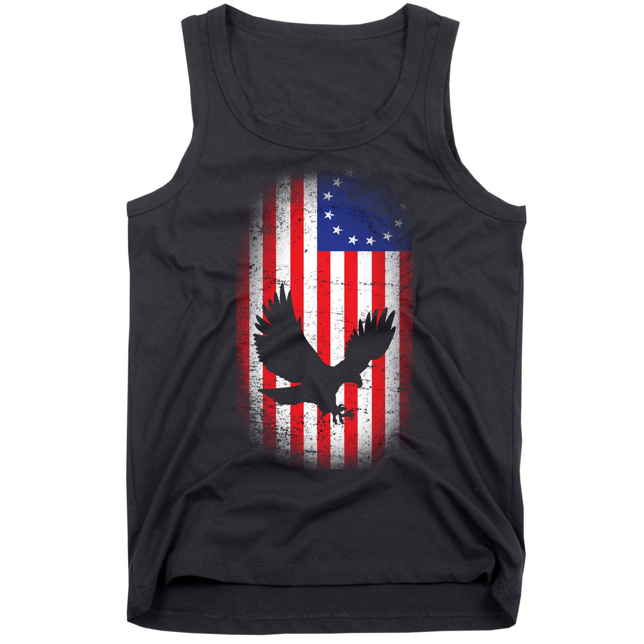 Betsy Ross Flag 13 Colonies Bald Eagle Tank Top