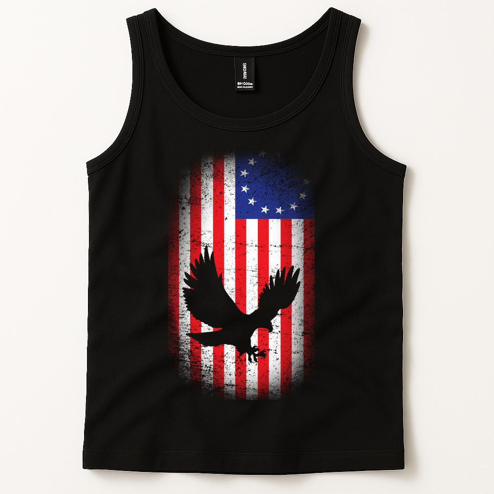 Betsy Ross Flag 13 Colonies Bald Eagle Tank Top