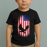 Betsy Ross Flag 13 Colonies Bald Eagle Toddler T-Shirt