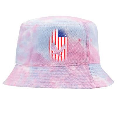 Betsy Ross Flag 13 Colonies Bald Eagle Tie-Dyed Bucket Hat