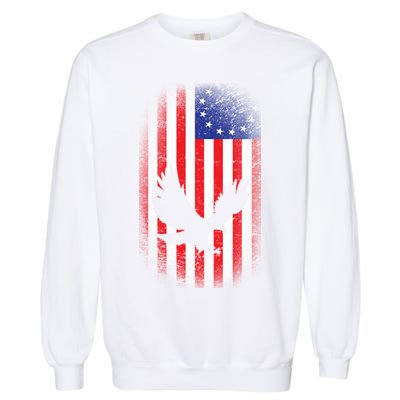 Betsy Ross Flag 13 Colonies Bald Eagle Garment-Dyed Sweatshirt