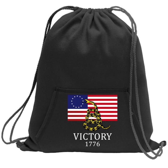 Betsy Ross Flag Don't Tread On Me 13 Colonies Sweatshirt Cinch Pack Bag