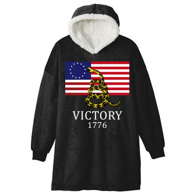 Betsy Ross Flag Don't Tread On Me 13 Colonies Hooded Wearable Blanket