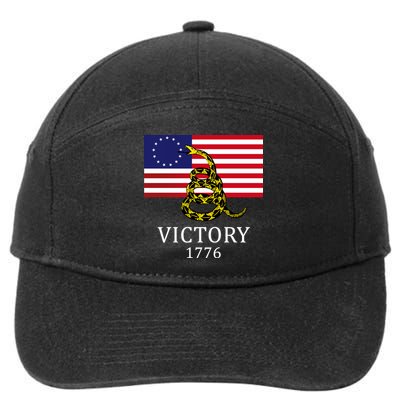 Betsy Ross Flag Don't Tread On Me 13 Colonies 7-Panel Snapback Hat